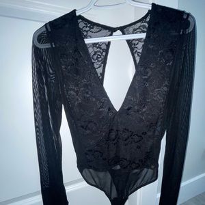 dynamite long sleeve mesh bodysuit